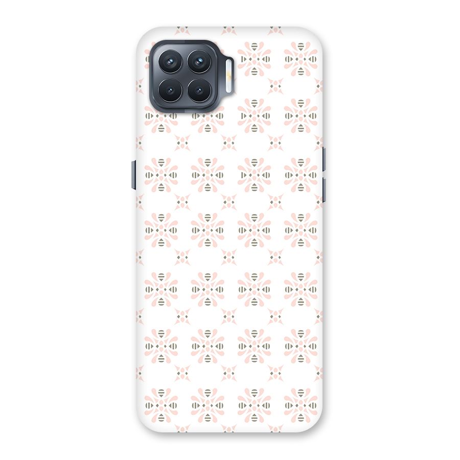 Pink Floral Pattern Back Case for Oppo F17 Pro