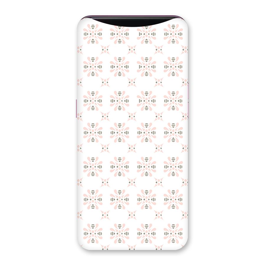 Pink Floral Pattern Back Case for Oppo Find X