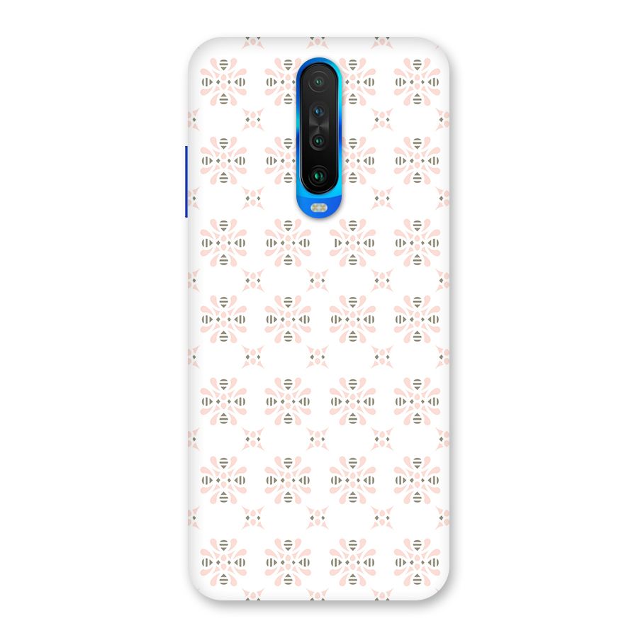 Pink Floral Pattern Back Case for Poco X2