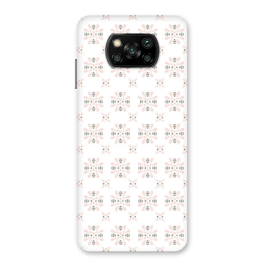 Pink Floral Pattern Back Case for Poco X3