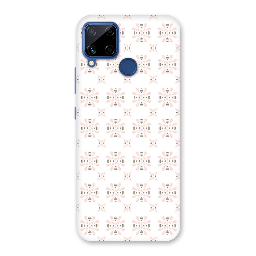 Pink Floral Pattern Back Case for Realme C15