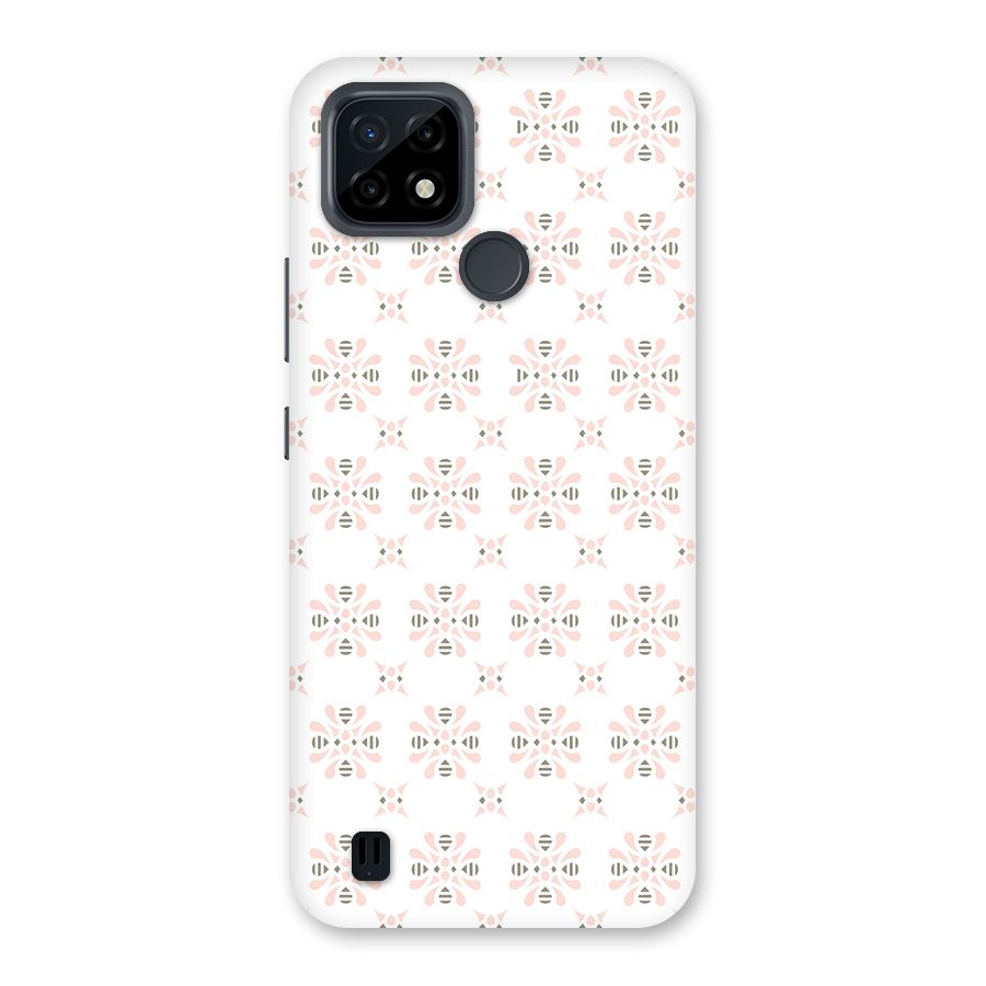 Pink Floral Pattern Back Case for Realme C21