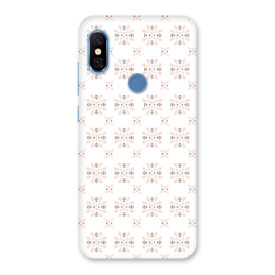 Pink Floral Pattern Back Case for Redmi Note 6 Pro