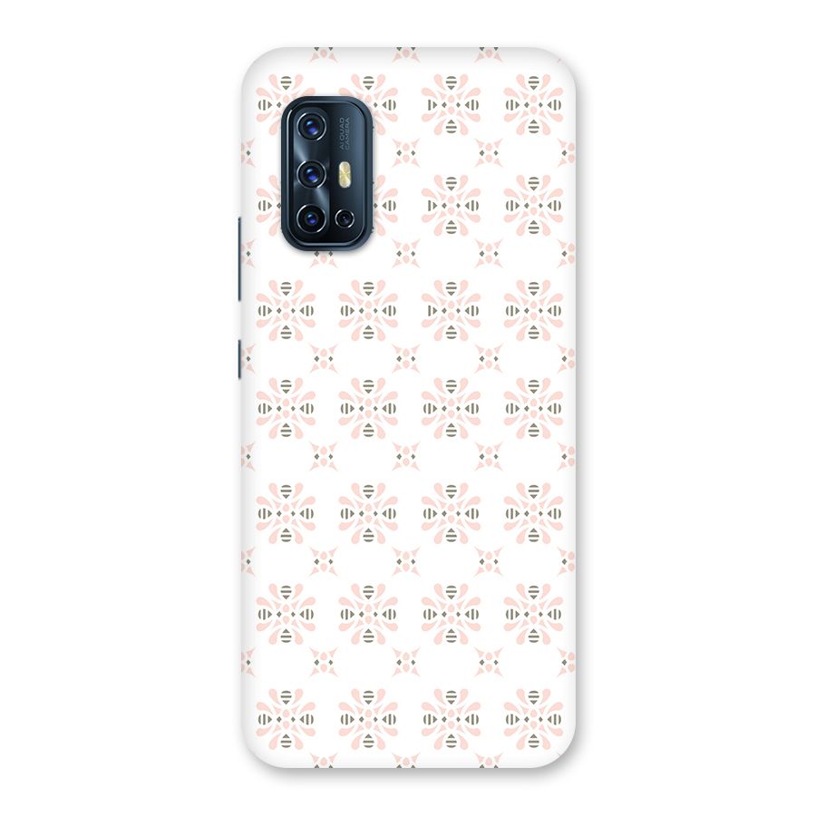 Pink Floral Pattern Back Case for Vivo V17
