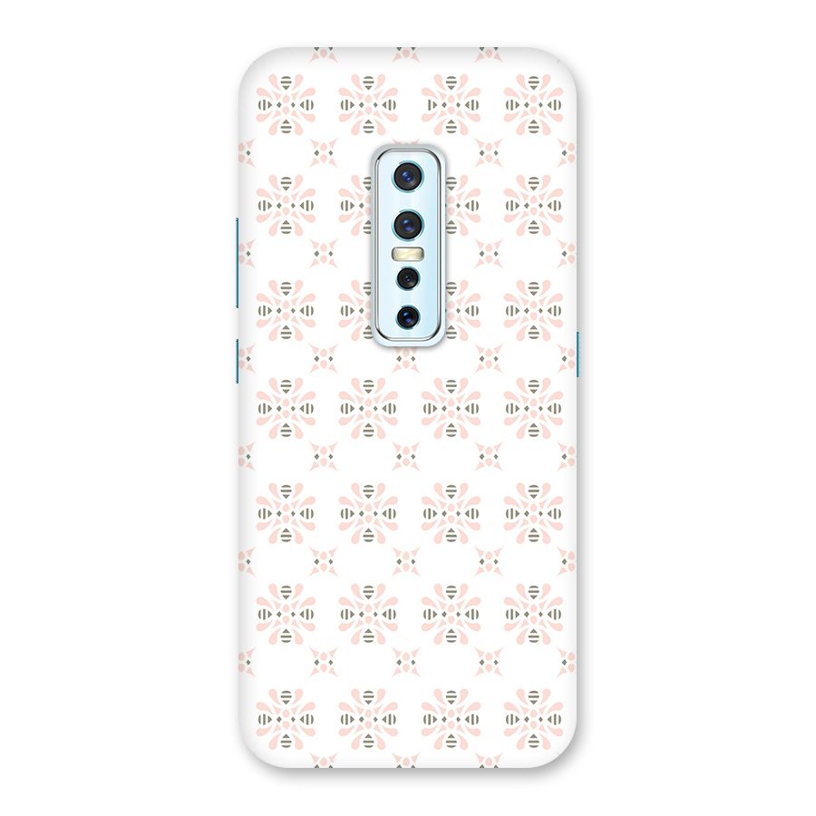 Pink Floral Pattern Back Case for Vivo V17 Pro