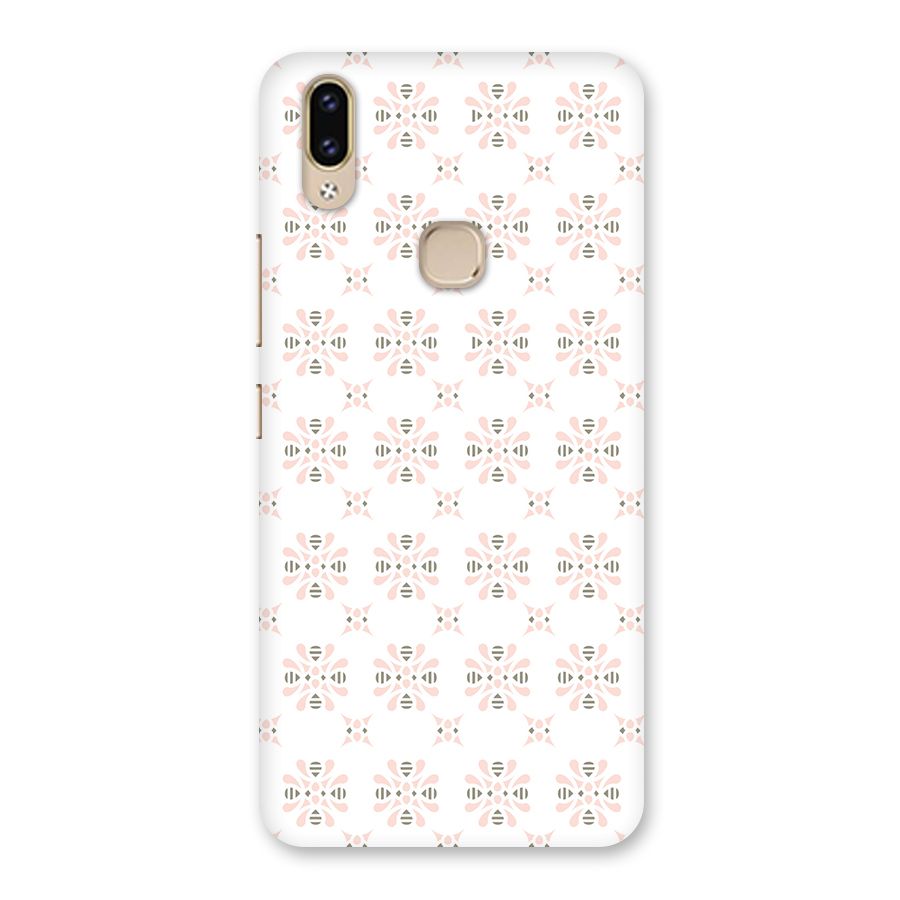 Pink Floral Pattern Back Case for Vivo V9 Youth
