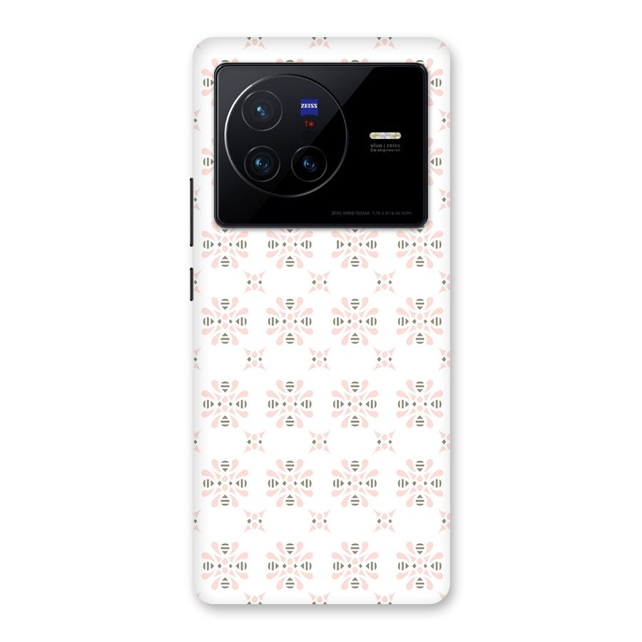 Pink Floral Pattern Back Case for Vivo X80