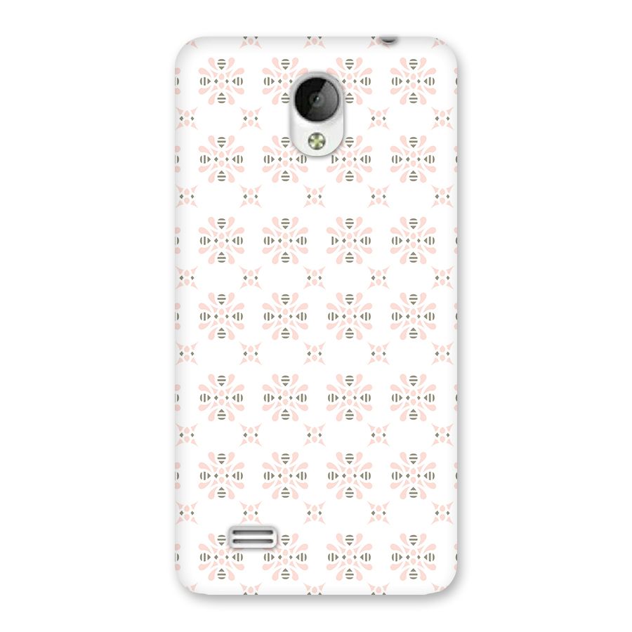Pink Floral Pattern Back Case for Vivo Y21