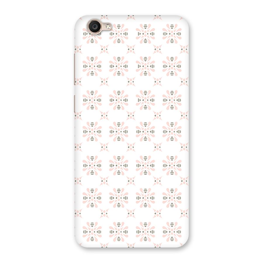Pink Floral Pattern Back Case for Vivo Y55