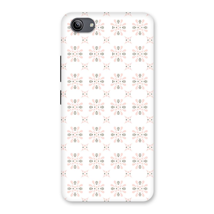 Pink Floral Pattern Back Case for Vivo Y81i