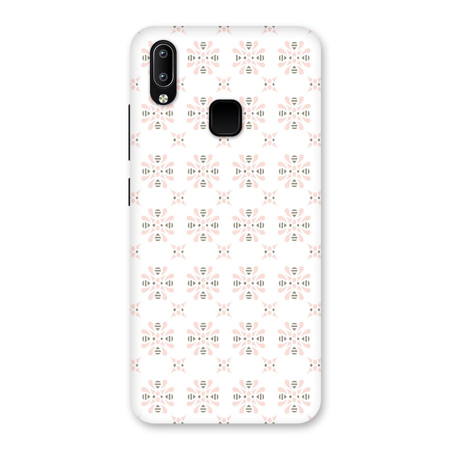 Pink Floral Pattern Back Case for Vivo Y93