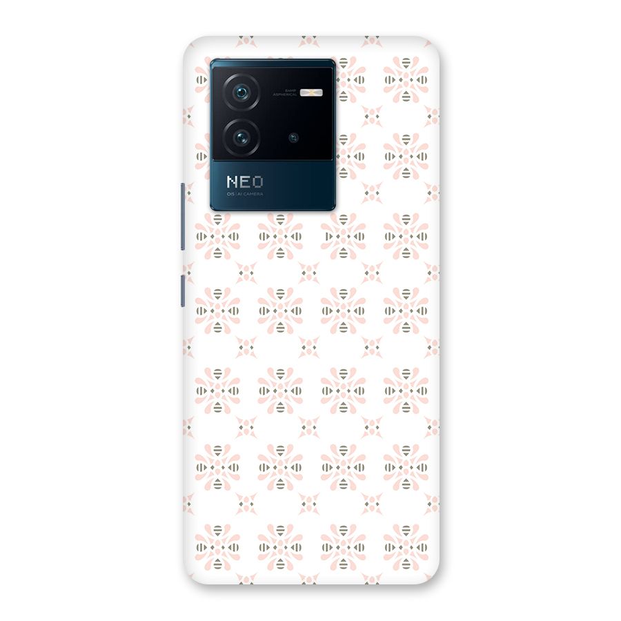Pink Floral Pattern Back Case for Vivo iQOO Neo 6 5G