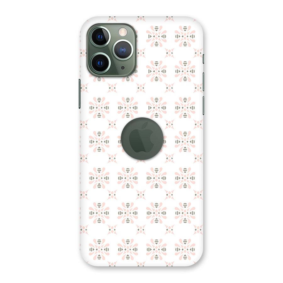 Pink Floral Pattern Back Case for iPhone 11 Pro Logo  Cut