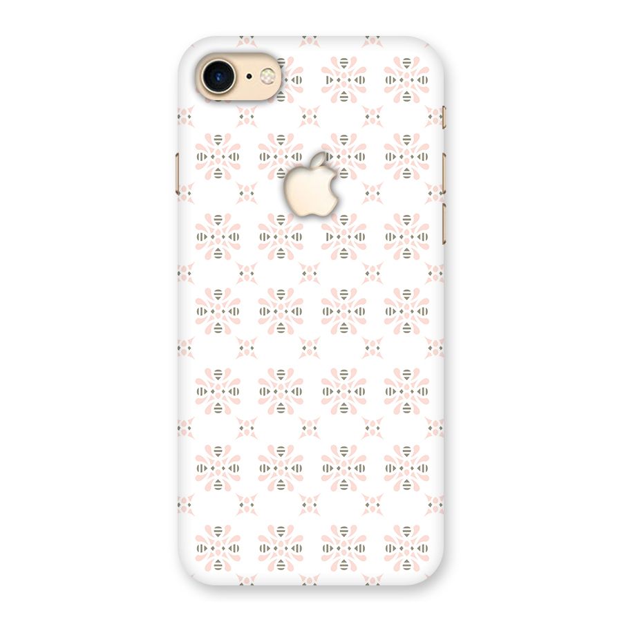 Pink Floral Pattern Back Case for iPhone 7 Apple Cut