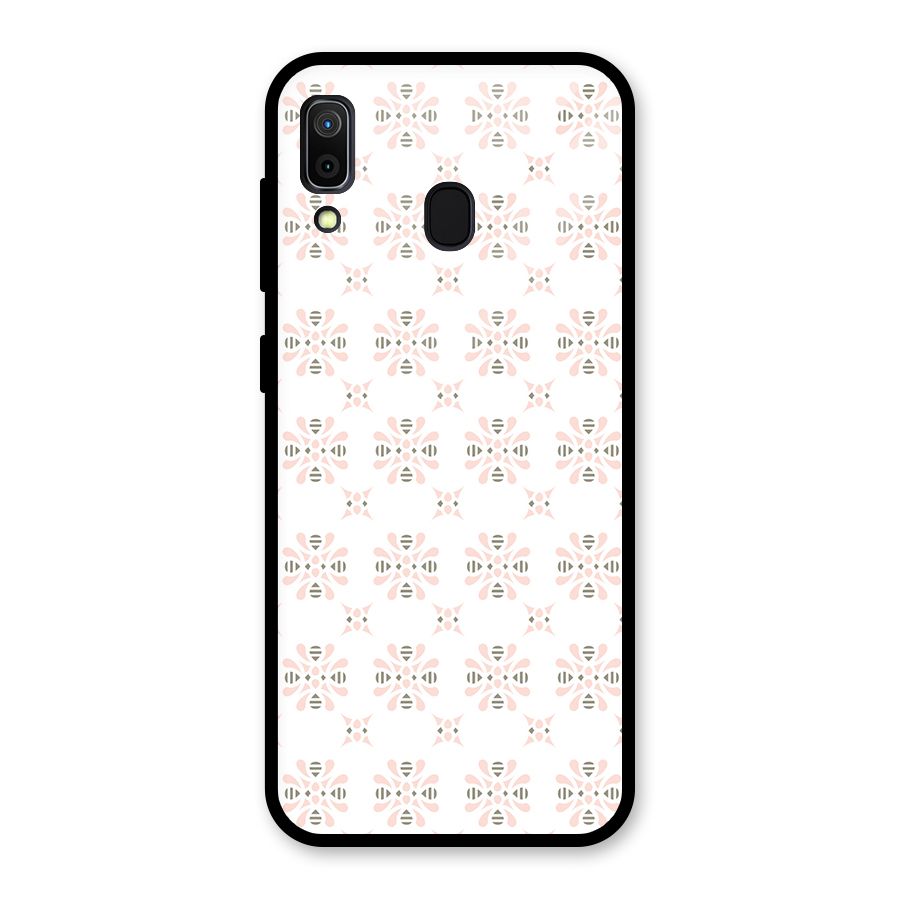 Pink Floral Pattern Glass Back Case for Galaxy A30