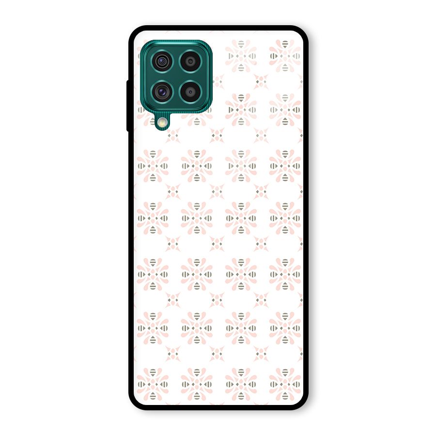 Pink Floral Pattern Glass Back Case for Galaxy F62