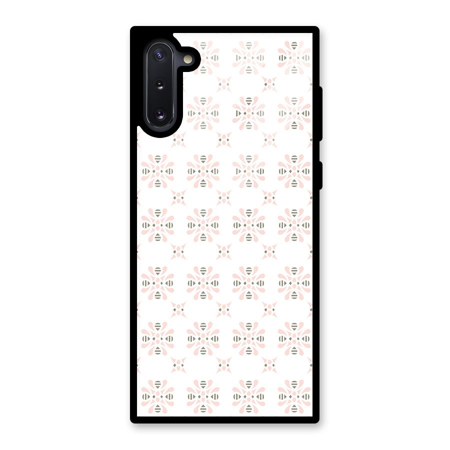 Pink Floral Pattern Glass Back Case for Galaxy Note 10