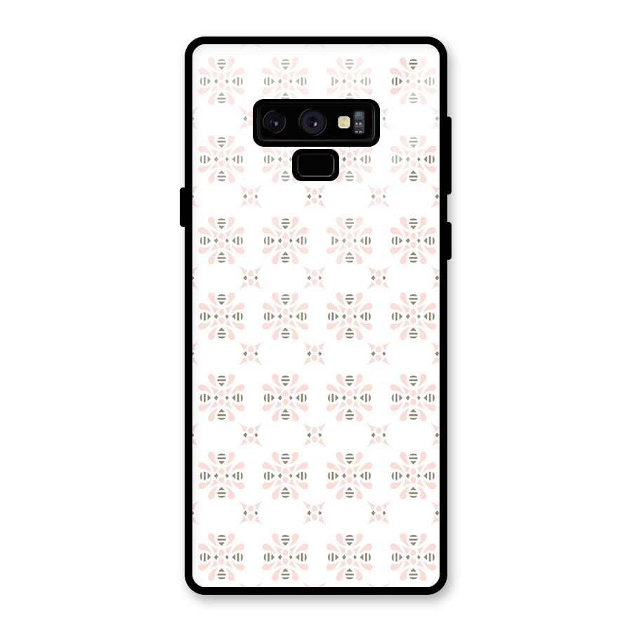 Pink Floral Pattern Glass Back Case for Galaxy Note 9
