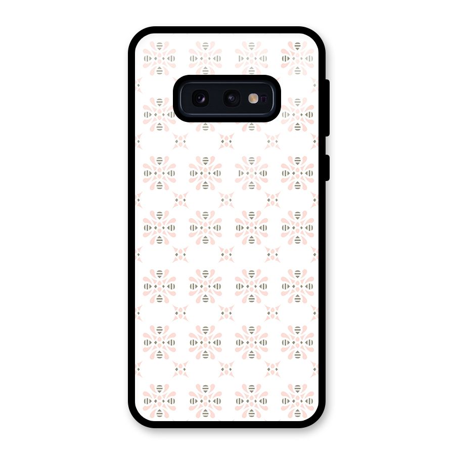 Pink Floral Pattern Glass Back Case for Galaxy S10e