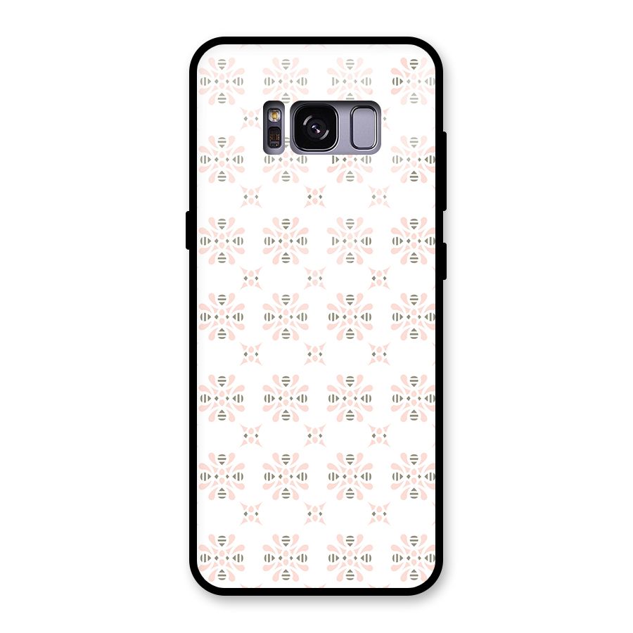 Pink Floral Pattern Glass Back Case for Galaxy S8