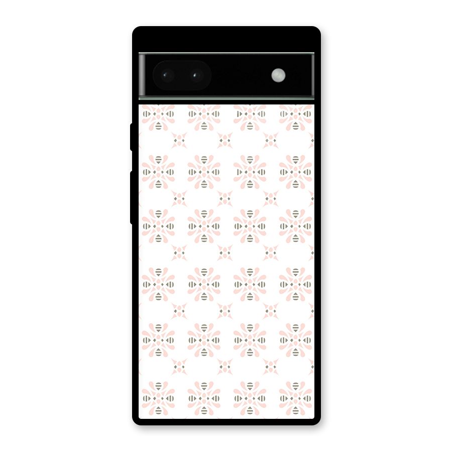 Pink Floral Pattern Glass Back Case for Google Pixel 6a