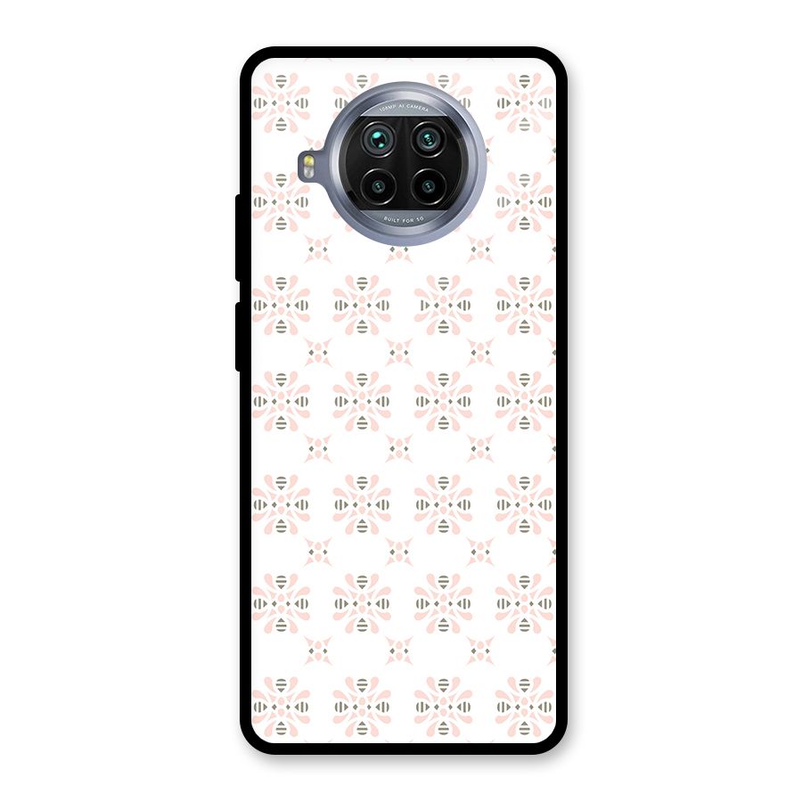 Pink Floral Pattern Glass Back Case for Mi 10i