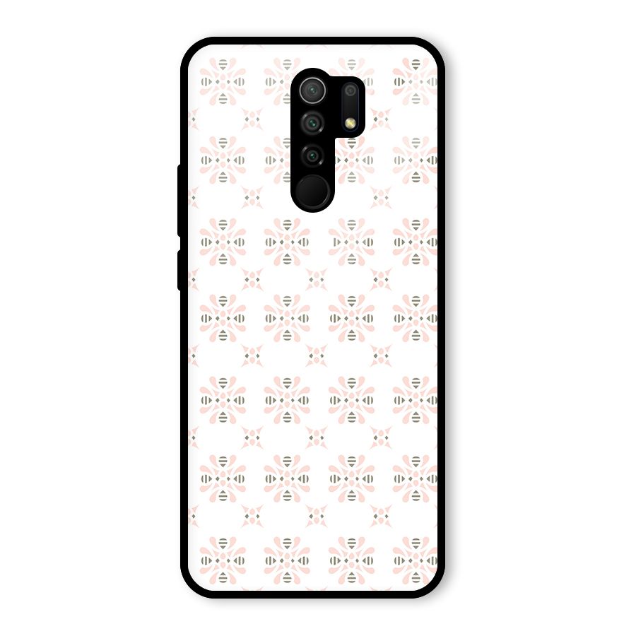 Pink Floral Pattern Glass Back Case for Poco M2