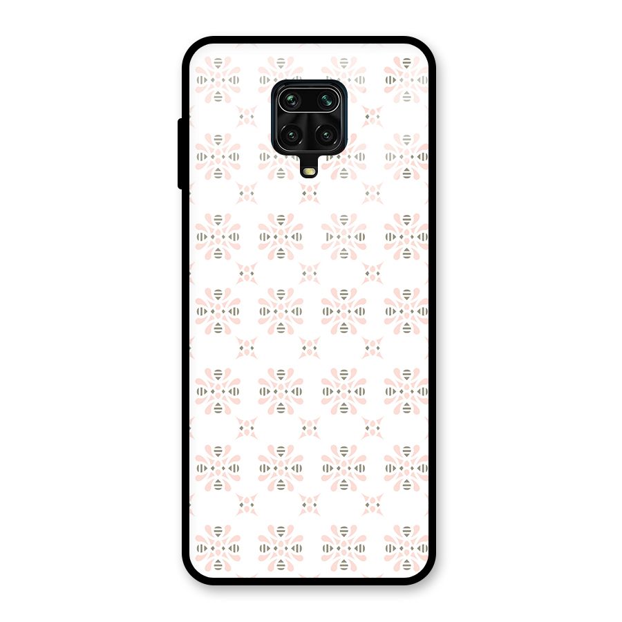Pink Floral Pattern Glass Back Case for Poco M2 Pro