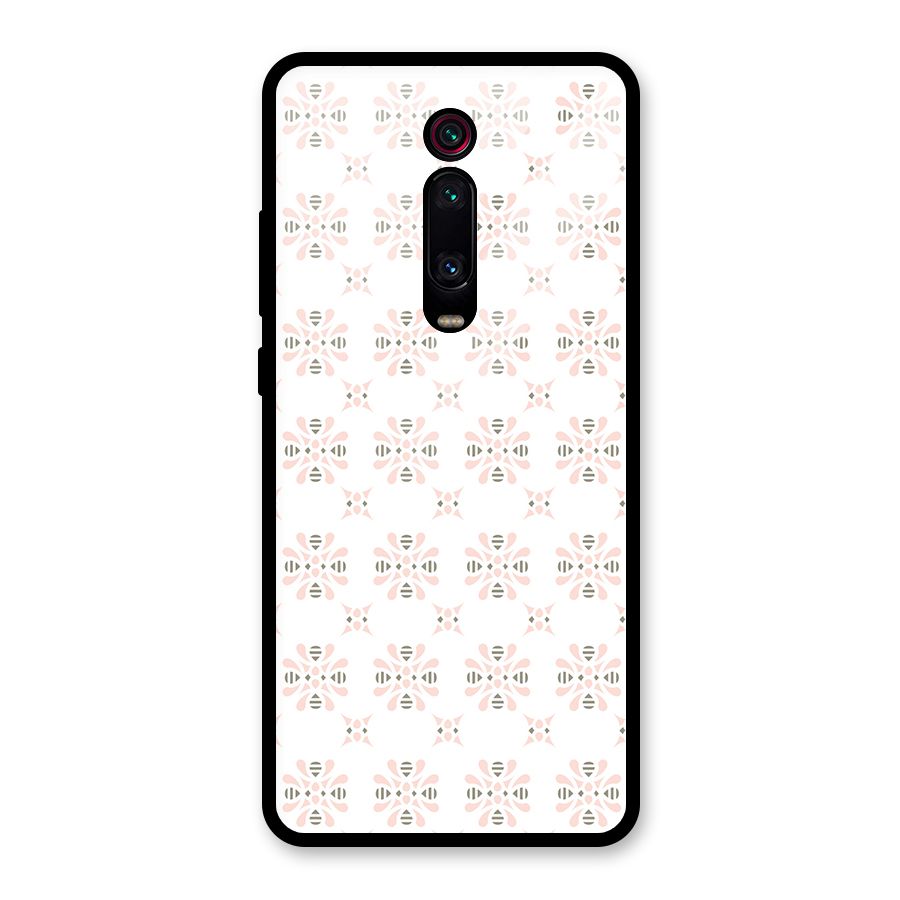 Pink Floral Pattern Glass Back Case for Redmi K20