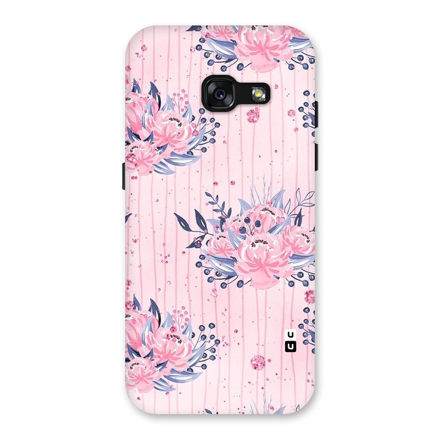 Pink Floral and Stripes Back Case for Galaxy A3 (2017)