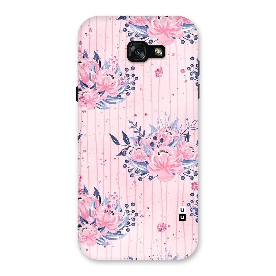 Pink Floral and Stripes Back Case for Galaxy A7 (2017)