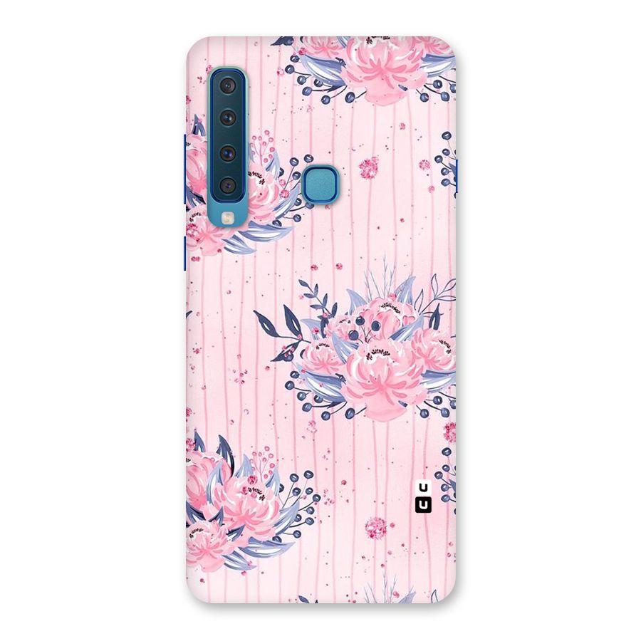 Pink Floral and Stripes Back Case for Galaxy A9 (2018)