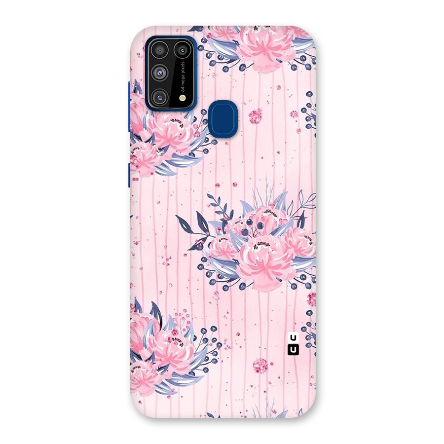 Pink Floral and Stripes Back Case for Galaxy F41