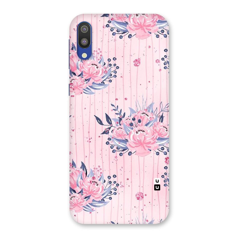 Pink Floral and Stripes Back Case for Galaxy M10