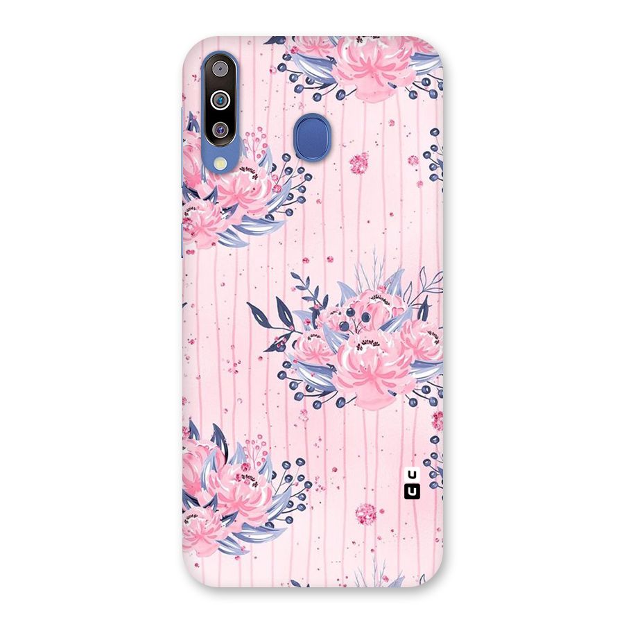 Pink Floral and Stripes Back Case for Galaxy M30