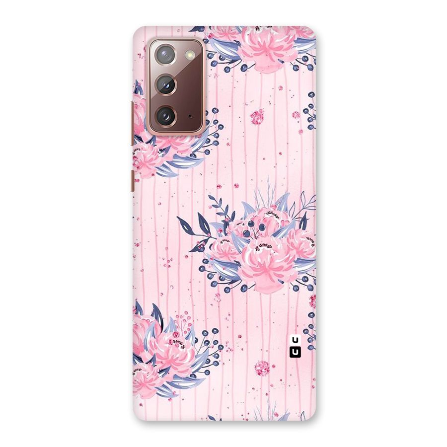Pink Floral and Stripes Back Case for Galaxy Note 20