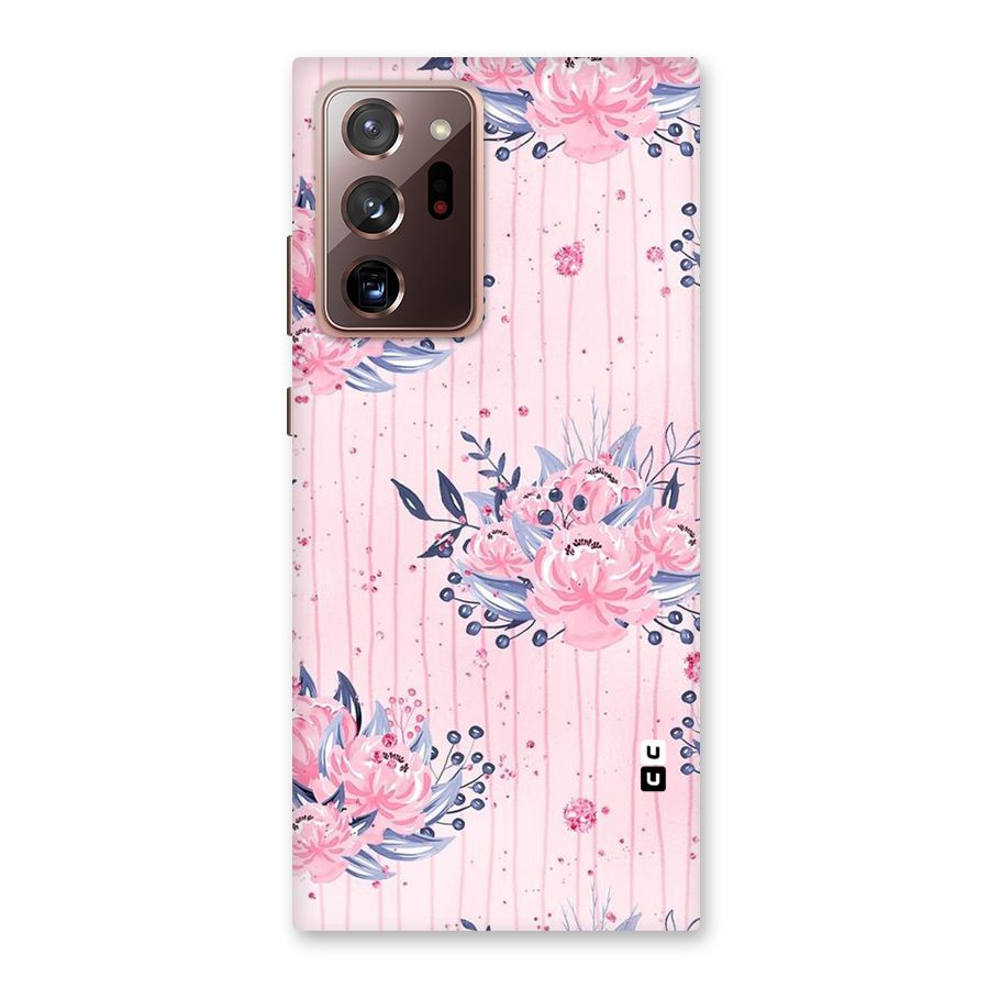 Pink Floral and Stripes Back Case for Galaxy Note 20 Ultra