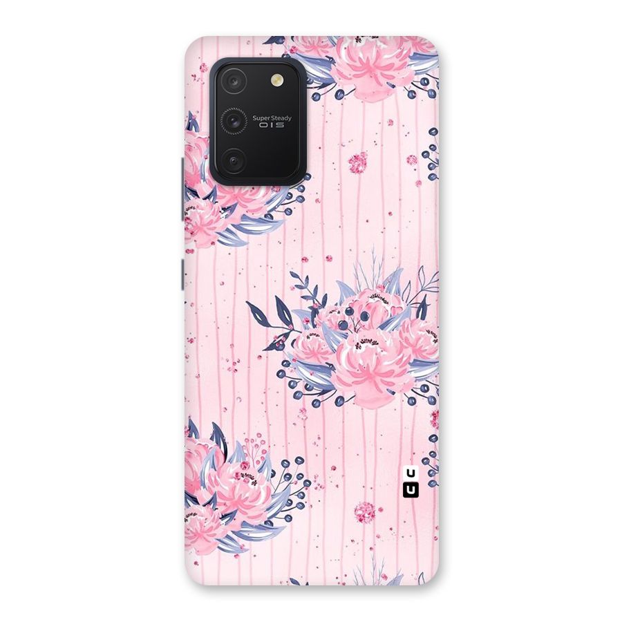 Pink Floral and Stripes Back Case for Galaxy S10 Lite
