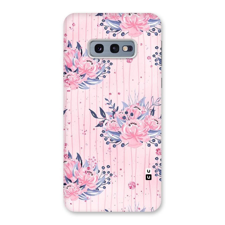 Pink Floral and Stripes Back Case for Galaxy S10e