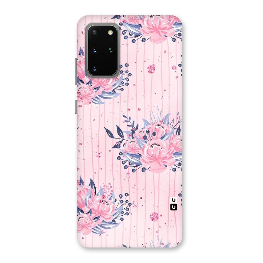 Pink Floral and Stripes Back Case for Galaxy S20 Plus