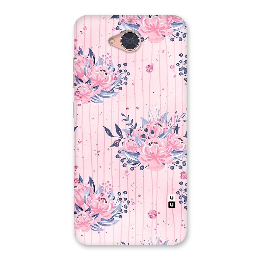 Pink Floral and Stripes Back Case for Gionee S6 Pro