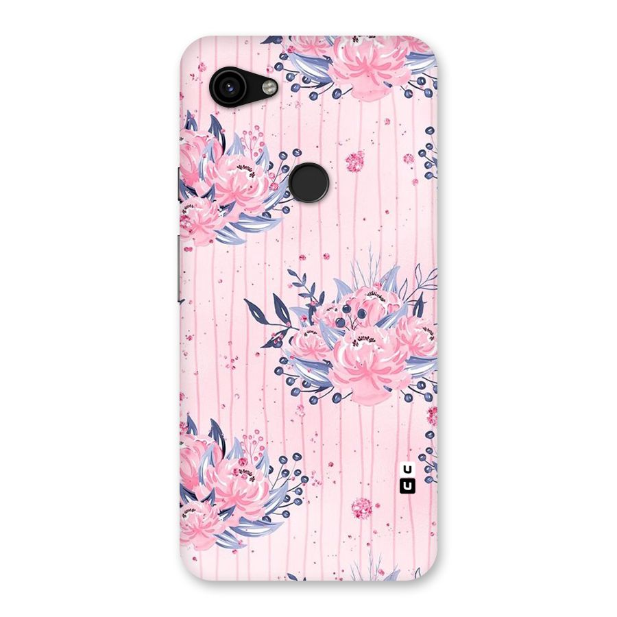 Pink Floral and Stripes Back Case for Google Pixel 3a XL