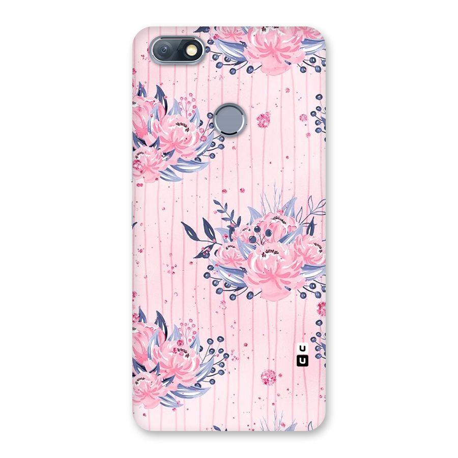 Pink Floral and Stripes Back Case for Infinix Note 5