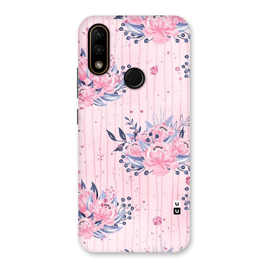 Pink Floral and Stripes Back Case for Lenovo A6 Note