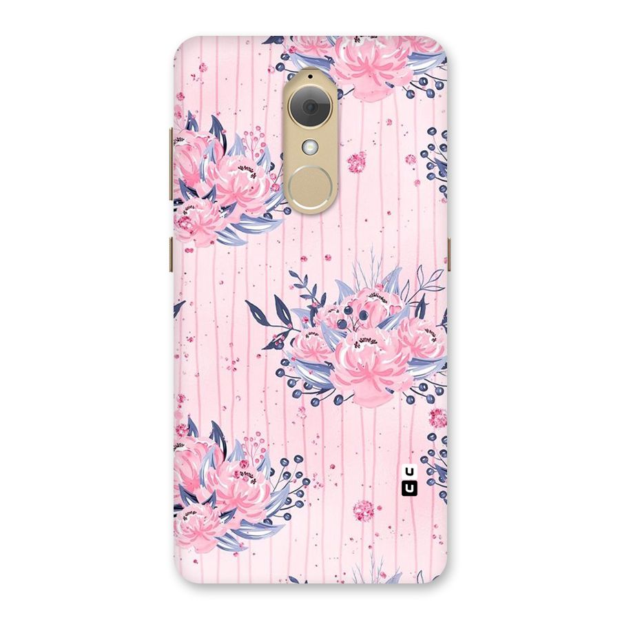 Pink Floral and Stripes Back Case for Lenovo K8