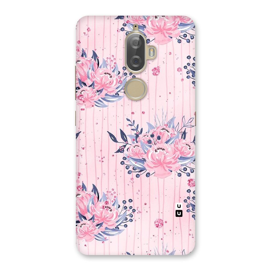 Pink Floral and Stripes Back Case for Lenovo K8 Plus