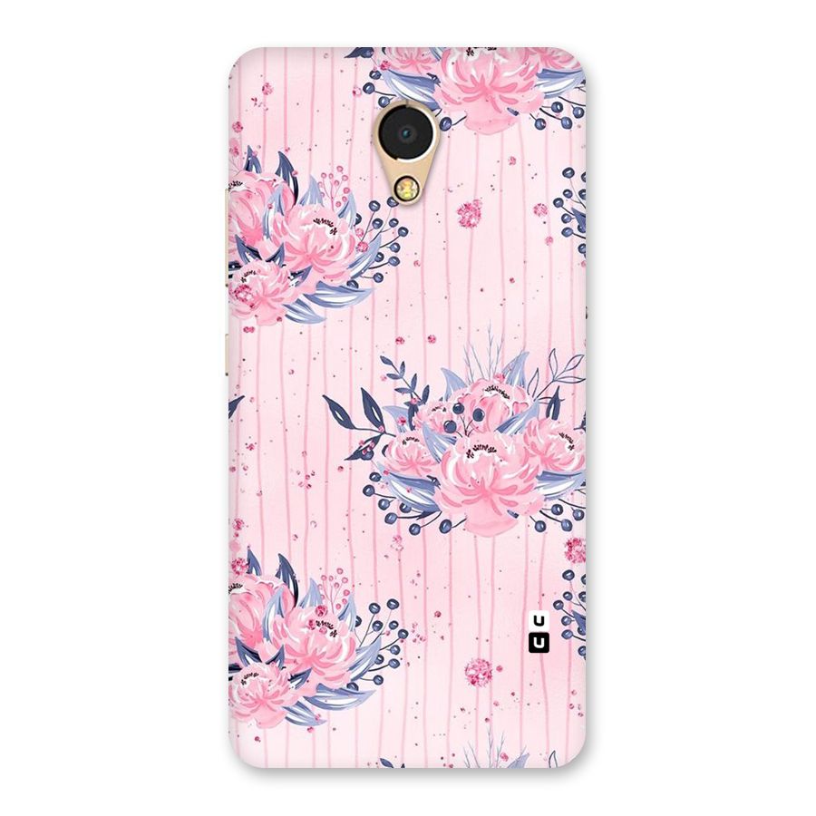 Pink Floral and Stripes Back Case for Lenovo P2