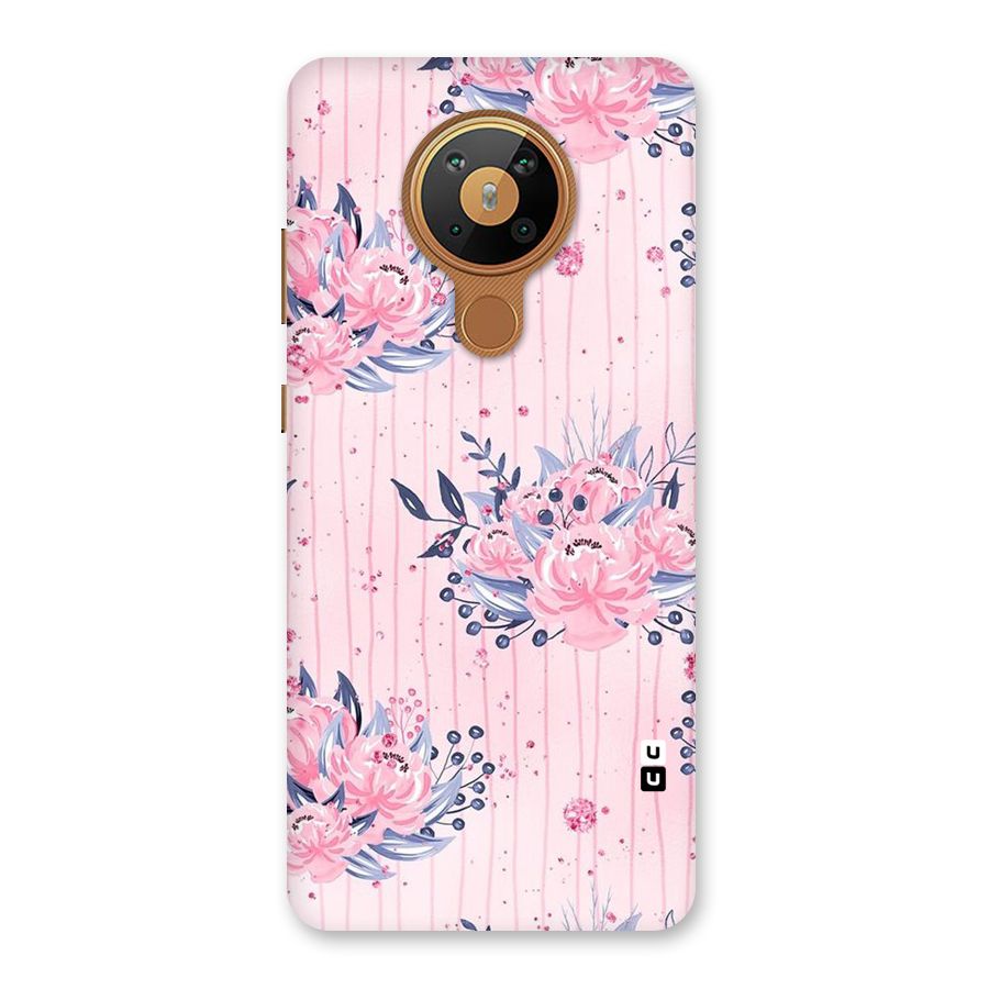 Pink Floral and Stripes Back Case for Nokia 5.3