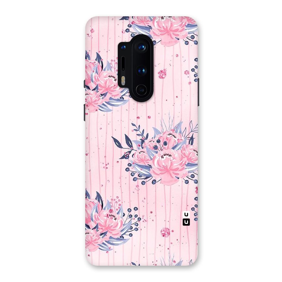 Pink Floral and Stripes Back Case for OnePlus 8 Pro