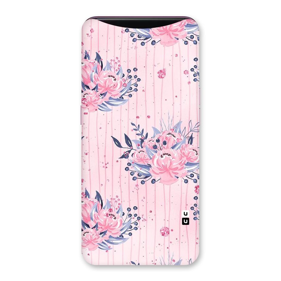 Pink Floral and Stripes Back Case for Oppo Find X